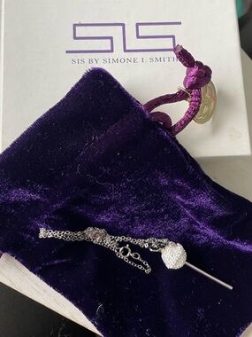 SIS by Simone I. Smith Crystal birthstone lollipop Pendant Necklace- April